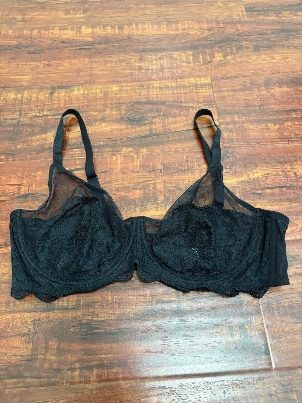 New SheCurve Sheer Lace Underwire Bra - size 40D